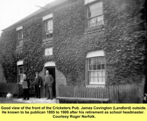 WESTBOURNE HISTORY PHOTO, MEMORIES,CRICKETERS, PUB, COMMONSIDE, 1895, PUBLICAN, COVINGTON,