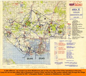 WESTBOURNE HISTORY PHOTO, MEMORIES. OVERLORD MAP., D-Day, RECEPTION STATION. RS1