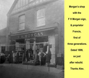 WESTBOURNE HISTORY PHOTO, MEMORIES, NORTH STREET, F H MORGAN, REBUILT, SHOP, 1899