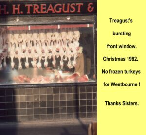 WESTBOURNE HISTORY PHOTO, MEMORIES, TREAGUST, SQUARE, CHRISTMAS 1982, TURKEYS
